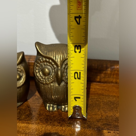 Set of 3 Brass Owls - Picture 6 of 12